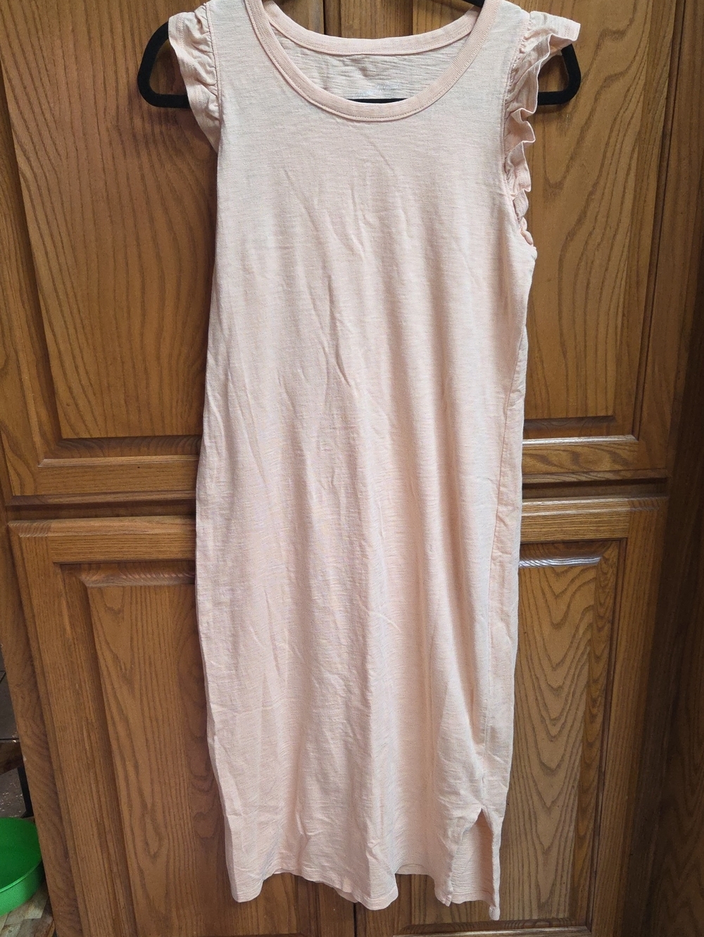 Universal Thread Light Blush Ruffle-Sleeve Midi Dress